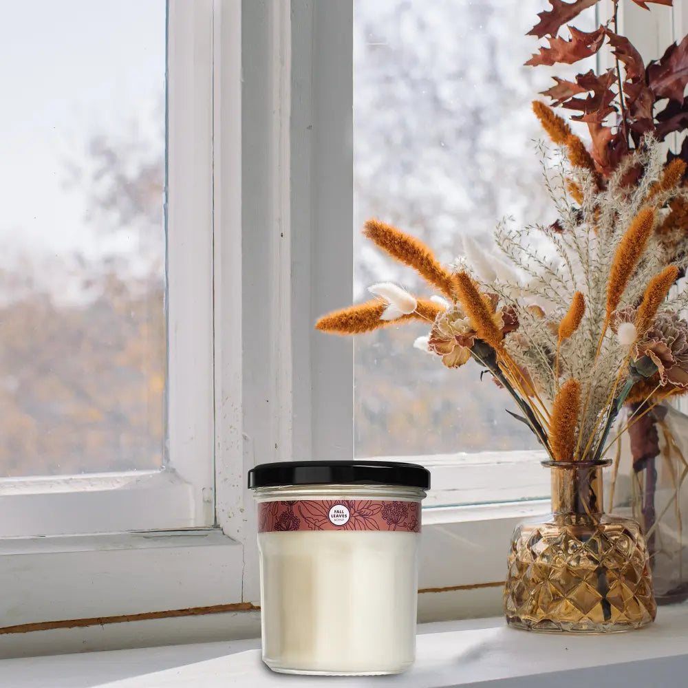 Fall Leaves Scented Soy Candle - Image 6